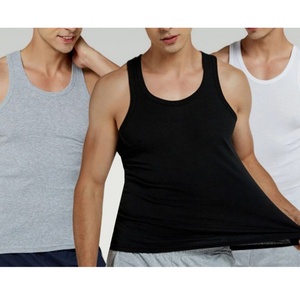 Débardeur décontracté pour homme personnalisé, de haute qualité, 100% coton, respirant, coupe musclée, uni, sans manches, débardeur de fitness - Product Image 6