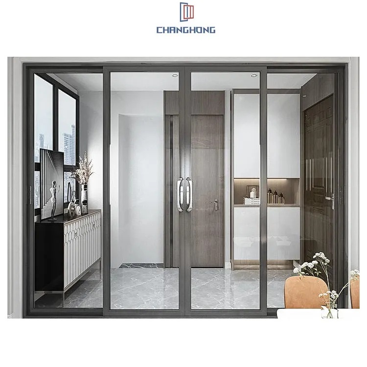 Smart Home Design moderne Tür Wohnglastüren für Häuser Aluminium-Schiebetür