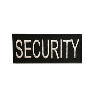 Nhà Máy Giá Sắt Trên Thêu An Ninh Vá Cho Đồng Phục Con Dấu Nhiệt Twill Vải Thêu Biểu Tượng Vá An Ninh Phù Hiệu - Product Image 4