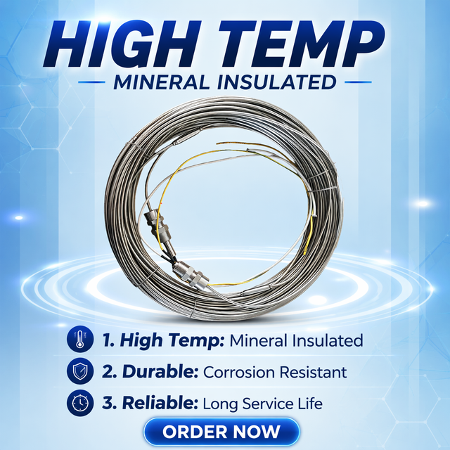 Explosion-Proof MI Mineral Insulated Heat Tracing Cable, Twin-Core, High Temp & Corrosion Resistant for Industrial Pipe Tracing.