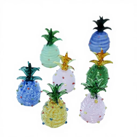 Décoration de bureau en verre soufflé artisanal en forme d'ananas, style dessin animé, pour salon, chambre à coucher, Nouvel An, marque LONGXIN