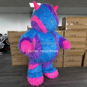 Funtoys ชุดคอสเพลย์2เมตรชุดแฟนซีเป่าลมลายมอนสเตอร์ไมอิน Wazowski Mascot ขนเฟอร์หลากสี - Product Image 2
