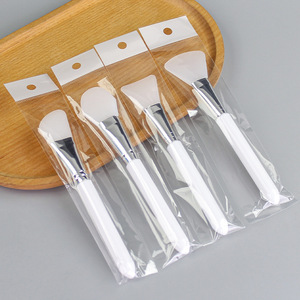 แปรงมาส์กหน้าซิลิโคนสีขาวขนาดเล็ก ด้ามจับใส อุปกรณ์แต่งหน้า - Product Image 2