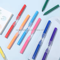 Marqueurs de coloriage XY à double pointe ronde/fine, 12 couleurs, lavables, stylos de couleur à l'eau pour le dessin des enfants, marqueur d'art à l'encre