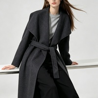 Manteau long en laine chaude d'hiver Tyan, manteau en cachemire à fourrure longue pour femmes, manteau en laine double face