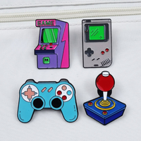 Autocollants décoratifs métalliques en forme de manette de jeu, style dessin animé créatif, pour machines de jeu d'arcade, vente en gros personnalisée, succès commercial