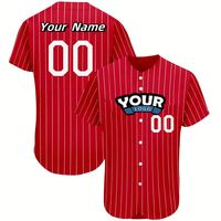 Jersey Baseball Anak Laki-laki Cepat Kering Bernapas 100% Poliester Seragam Tim Olahraga Anak-anak dan Dewasa Logo Kustom Grosir