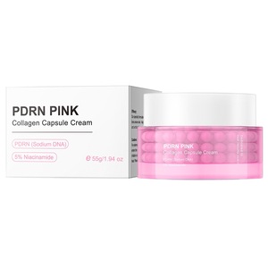 Crema de Colágeno Rosa en Cápsulas, Crema Hidratante Reparadora Facial con Niacinamida, Gel Crema Aclarante para el Cuidado de la Piel - Product Image 4