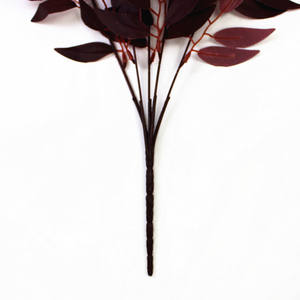 Feuilles de saule artificielles à cinq branches, écologiques, pour Noël, Pâques, mariages, fêtes, décoration intérieure, accessoires de photographie, en soie, vente en gros - Product Image 4