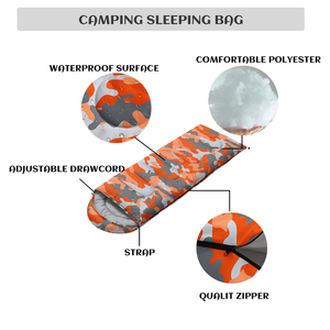 Sac de couchage d'<span class=keywords><strong>été</strong></span> unisexe confortable en coton imperméable polyester longueur standard pour adultes enfants enveloppe froide - Product Image 3