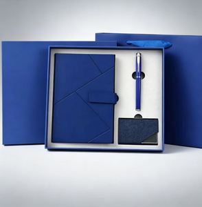 Ensemble cadeau créatif pour entreprise, comprenant un porte-cartes de visite en métal, un carnet et un bloc-notes, avec porte-cartes de visite - Product Image 4