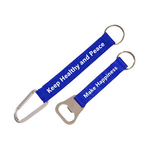Custom Polsbandjes Polyester Gevlochten Riem Geweven Geborduurd Logo Sleutelhanger Custom Lanyard Met Karabijnhaak - Product Image 2