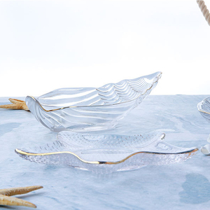 Plato de Vidrio Transparente con Forma de Concha Marina, Serie Océano, Creativo, para Frutas y Postres, para Hogar, Cafetería, Restaurante, Venta al Por Mayor - Product Image 6