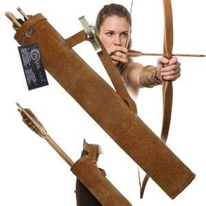 ESHALZ IMPEX - Juego de Arco y Flechas de Cuero Vacuno para Caza, Personalizado al 100%, 44 cm de Longitud, Modelo AQ-1519 - Product Image 1