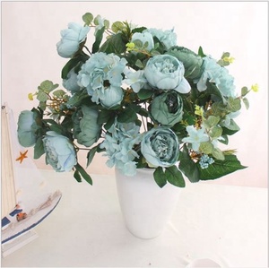 <span class=keywords><strong>Fleurs</strong></span> <span class=keywords><strong>artificielles</strong></span> de pivoine en soie, <span class=keywords><strong>bouquet</strong></span> de roses blanches au toucher réel, fleur de pivoine pour décoration de mariage à la maison, vente en gros - Product Image 5