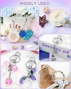 <b>Silver</b> Swivel Snap Hooks and Key Rings Kit <b>Clip</b> Hooks Lobster Clasps KeyRings for Crafts Jewelry Making and DIY - Product Image 6