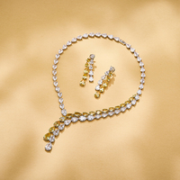 Collier de luxe haut de gamme en laiton à double couche en forme de poire avec incrustation de zircon, classique et mignon, cadeau de soirée pour femmes