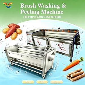 Professional Fruit with low price <b>Brush</b> Washing <b>Vegetable</b> Processing Machine - Product Image 1