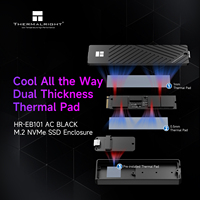 علبة خارجية لمحرك أقراص SSD من نوع M.2 NVMe من Thermalright عالية السرعة طراز HR-EB101 أسود مع منفذ USB3.2 Gen2