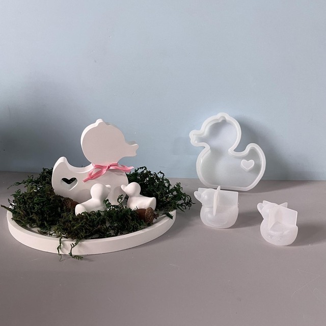 Brand 3D Duck Silicone Mold Small Duck Figurine Plaster Resin Aromatherapy Candle Mold Disposable Customized Logo