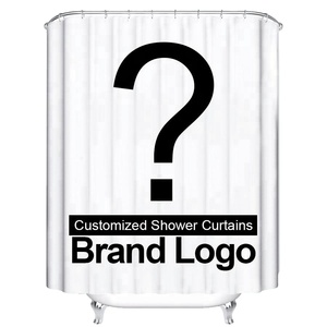 Rideaux de <span class=keywords><strong>douche</strong></span> imprimés sur mesure en tissu polyester imperméable pour la salle de bain - Product Image 1