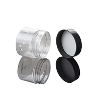 Pot de qualité alimentaire PET à large bouche transparente 50g 100g 200g 300g bocaux avec couvercles en plastique à vis pour crème cosmétique