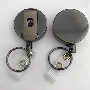 En gros, Porte-badge rétractable robuste en fil métallique de 4 cm avec sangle et porte-carte de visite à ressort, pour outils de randonnée - Product Image 3