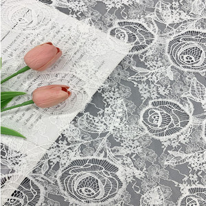 3D Lớn Hoa Mô Hình Ưa Thích <span class=keywords><strong>Sequins</strong></span> Laser Thêu 100% Polyester Ren Vải Cho Phụ Nữ Của Váy Cưới - Product Image 5