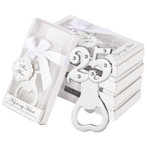 Apribottiglie in Lega di Zinco Numero 25, Regalo per 25° Anniversario di Matrimonio, <span class=keywords><strong>Compleanno</strong></span>, Diwali, Feste, Confezione Regalo, Ritorno a Scuola, Halloween - Product Image 1