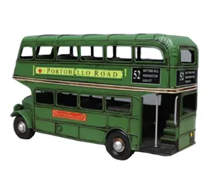 Wholesale London Double Decker Bus Model Metal Vintage Retro Diecast Bus Model