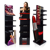 Kunden spezifische moderne tragbare Papp Display Stand für Einzelhandel geschäft Hautpflege Lippenstift Make-up Kosmetik