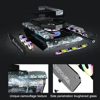 Boîtier ATX pour ordinateur de bureau de jeu Boîtier d'ordinateur ATX Supports Tank Gaming PC AUDIO Armoire en plastique 100% Matériel en plastique d'origine
