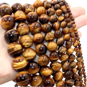 Großhandel natürliche gelbe Tigerauge Perlen Hochwertige lose Edelstein Perlen für DIY Schmuck herstellung Armband Halskette Lieferungen - Product Image 1