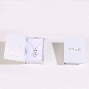 Boîte à bijoux en forme de livre, écologique et réutilisable, avec logo personnalisé, pour collier noir, bague, emballage de rangement pour bijoux - Product Image 5