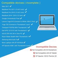 USB 3,1 Tipo C a Dual 4K Adaptador HDMI Adaptador Tipo-c dual HDMI