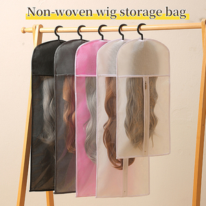 <span class=keywords><strong>Sac</strong></span> de <span class=keywords><strong>Rangement</strong></span> pour Perruques Anti-Poussière Réutilisable avec Fermeture Éclair pour Accessoires Capillaires - Product Image 3