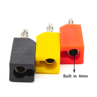 Conector Banana de Alta Corriente sin Soldadura de Cobre Sólido de 4 mm con Enchufe de 4 mm en la Parte Trasera