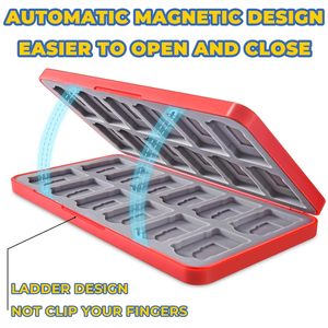 Disponibile - Custodia magnetica per 24 schede di gioco per <span class=keywords><strong>Nintendo</strong></span> <span class=keywords><strong>Switch</strong></span> <span class=keywords><strong>2</strong></span> OLED Lite, in ABS, porta schede di memoria, accessori - Product Image 4