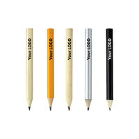 Crayons en bois miniatures personnalisés en vrac, pré-aiguisés, 3,5 pouces, crayons de golf, crayons courts HB, crayons promotionnels, cadeaux publicitaires