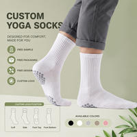 Chaussettes de yoga antidérapantes personnalisées pour femmes, respirantes, avec maintien de la voûte plantaire pour Pilates et Barre, vente en gros OEM ODM