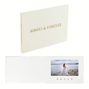 Vídeo Brochure de Lujo de 7 Pulgadas con Pantalla IPS, Cubierta de Lino, Formato A5, Elegante Tarjeta de Regalo de Papel para Álbum de Boda, Folleto de Vídeo - Product Image 1
