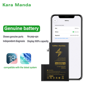 Kara Manda แบตเตอรี่ทดแทนสำหรับการวินิจฉัยของแท้สำหรับ <span class=keywords><strong>iPhone</strong></span> 12Pro แบตเตอรี่สูงสุด12 13 14 15 0รอบพร้อมระบบ BMS อัจฉริยะ - Product Image 1