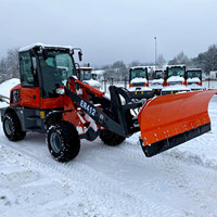 Chargeuse sur pneus compacte hydraulique Everun ER412 de 1,2 tonne homologuée CE, chargeuse frontale diesel pour la construction