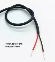 Kabel USB Type C Male ke Open Cable Custom, Tersedia 2 4 6 10 12 16 24 Kawat, Kabel Data Daya 3A 5A Pengisian Cepat