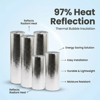Rouleau d'isolation thermique à bulles en matériau composite à 97 % de réflexion pour toit et murs de grenier, feuille thermique moderne, taille personnalisée