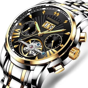 1409 relojes automáticos huecos para lujo, reloj de moda impermeable para hombre, reloj de negocios para hombre 2024 - Product Image 3