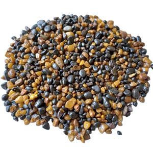 Tout nouveau mélange jaune noir rond pierre naturelle pavés et galets Design exclusif pour la décoration pavage et revêtement de couleur galet - Product Image 1