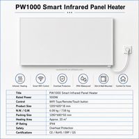 Chauffage Radiant au Plafond Autonome en Cristal de Carbone, Vente en Gros, Télécommande, Protection Contre la Surchauffe, Étanche, Contrôle de la Température