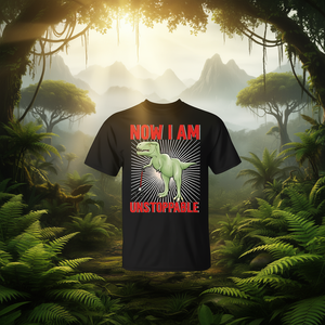 Ahora soy una camiseta T-Rex imparable, negra, talla M para adulto - Product Image 3