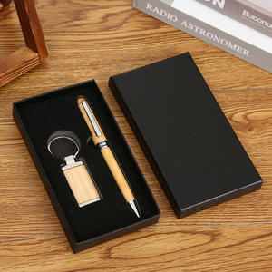 Ensemble cadeau de remise de diplôme exquis avec logo personnalisé, style professionnel en cuir PU, porte-clés, stylo, portefeuille, boîte à cadeaux imprimés à l'écran - Product Image 3